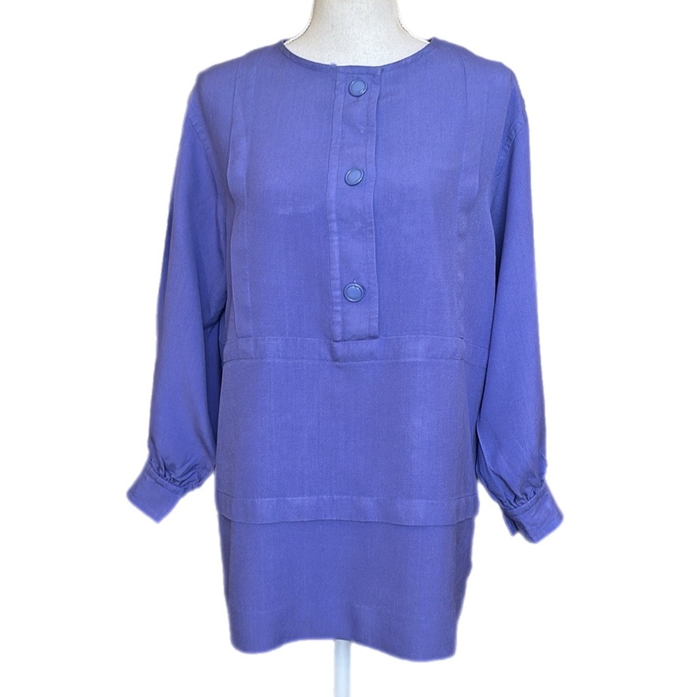 Vintage Givenchy Lilac Shirt Tunic Top Women's Size M/L Made in France